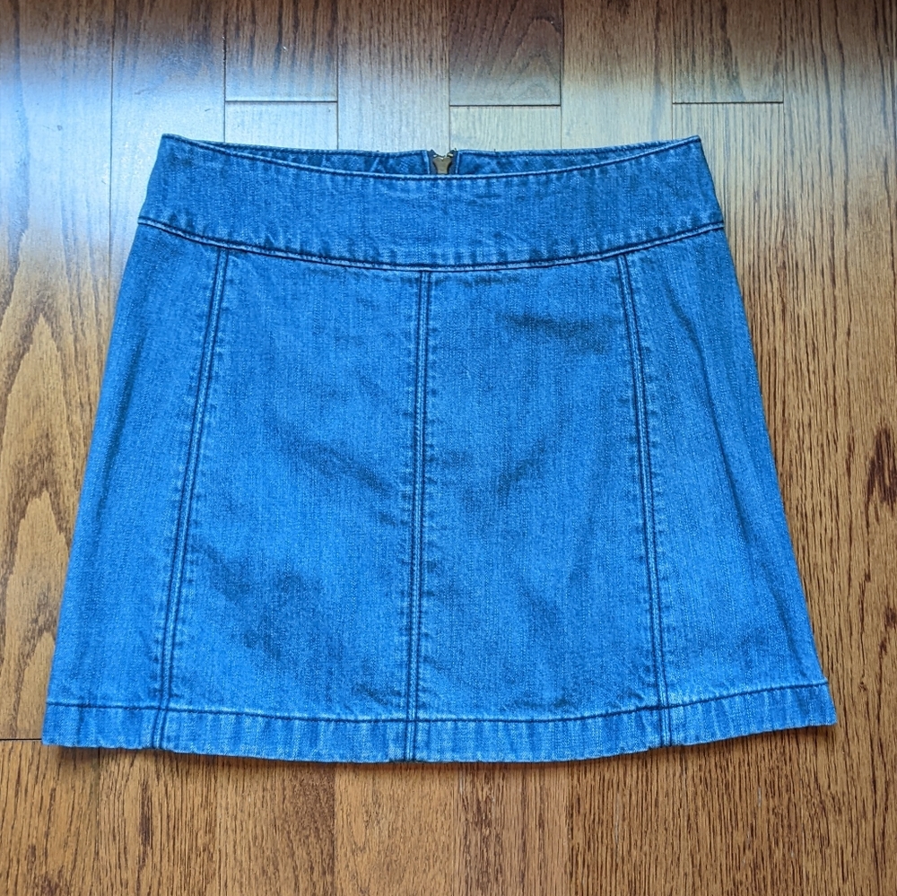 Free People Blue Denim Jean Skirt